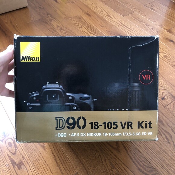 Nikon D90 Kit 18-105mm f/3.5-5.6G ED VR Lens Original Box - Picture 1 of 12